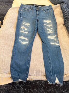 torrid Distressed Blue Boyfriend Jeans